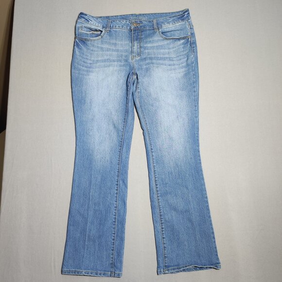 Faded Glory jeans women's size 18 denim blue colour boot cut - Picture 1 of 11